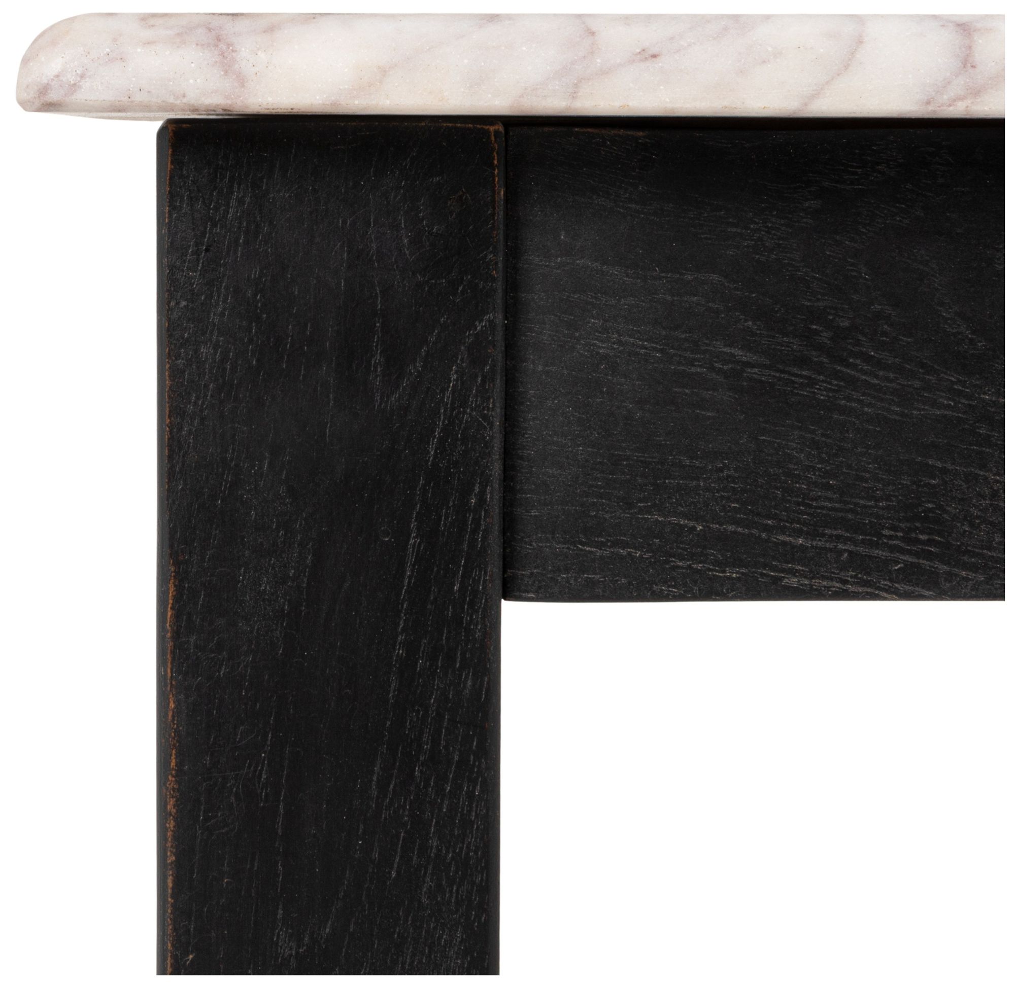 Image 4 Rectangular Teak and Marble Coffee Table, Black more views