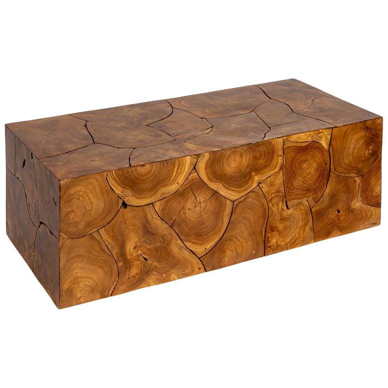 Image 2 Rectangular Teak Root Slice Coffee Table