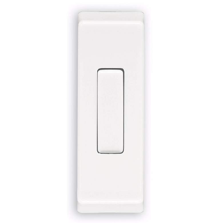 Image 1 Rectangular White Surface Mount Wireless Doorbell Button