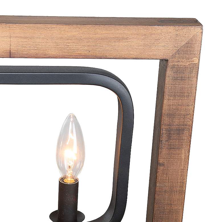 Image 4 Recto 31 1/2" Wide Matte Black 6-Light Island Chandelier more views