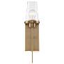 Rector; 1 Light; Wall Sconce; Burnished Brass Finish with Clear Glass