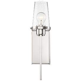 Image1 of Rector; 1 Light; Wall Sconce; Polished Nickel Finish with Clear Seedy Glass