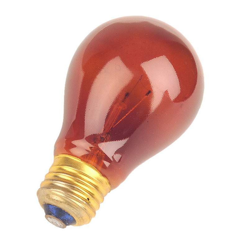 Image 1 Red 25 Watt Medium Base Party Light Bulb