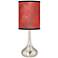Red Abstract Giclee Droplet Table Lamp