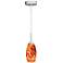 Red Amber Tall Oval White LED Pendant - 12-Foot Cord