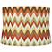 Red and Brown Chevron Drum Lamp Shade 15x16x11 (Spider)