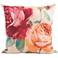 Red and Orange Roses 18" Square Decorative Pillow