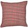 Red and White 22" Square Houndstooth Throw Pillow
