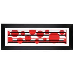 Red Balls Giclee 52 1/8&quot; Wide Wall Art