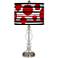 Red Balls Giclee Apothecary Clear Glass Table Lamp