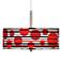 Red Balls Giclee Glow 16" Wide Pendant Light