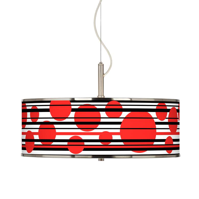 Image 1 Red Balls Giclee Glow 20" Wide Pendant Light