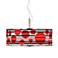 Red Balls Giclee Glow 20" Wide Pendant Light