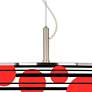 Red Balls Giclee Glow 20" Wide Pendant Light