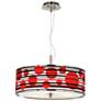 Red Balls Giclee Glow 20" Wide Pendant Light