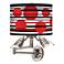 Red Balls Giclee Plug-In Swing Arm Wall Lamp