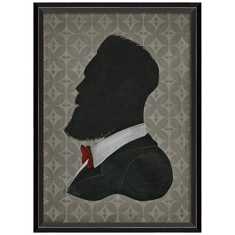 Image 1 Red Baron 25 3/4 inch High Framed Silhouette Wall Art Print