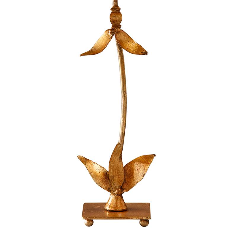 Image 3 Red Bell Gold Leaf Steel Leaves Buffet Table Lamp more views