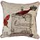 Red Bird Couture 18" Square Down Throw Pillow