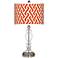 Red Brick Weave Giclee Apothecary Clear Glass Table Lamp