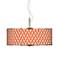 Red Brick Weave Giclee Glow 20" Wide Pendant Light