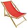 Red Canvas Eco-Friendly Bamboo Relaxing Chair