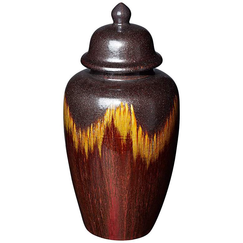 Image 1 Red Canyon 16 inch High Glazed Ceramic Jar