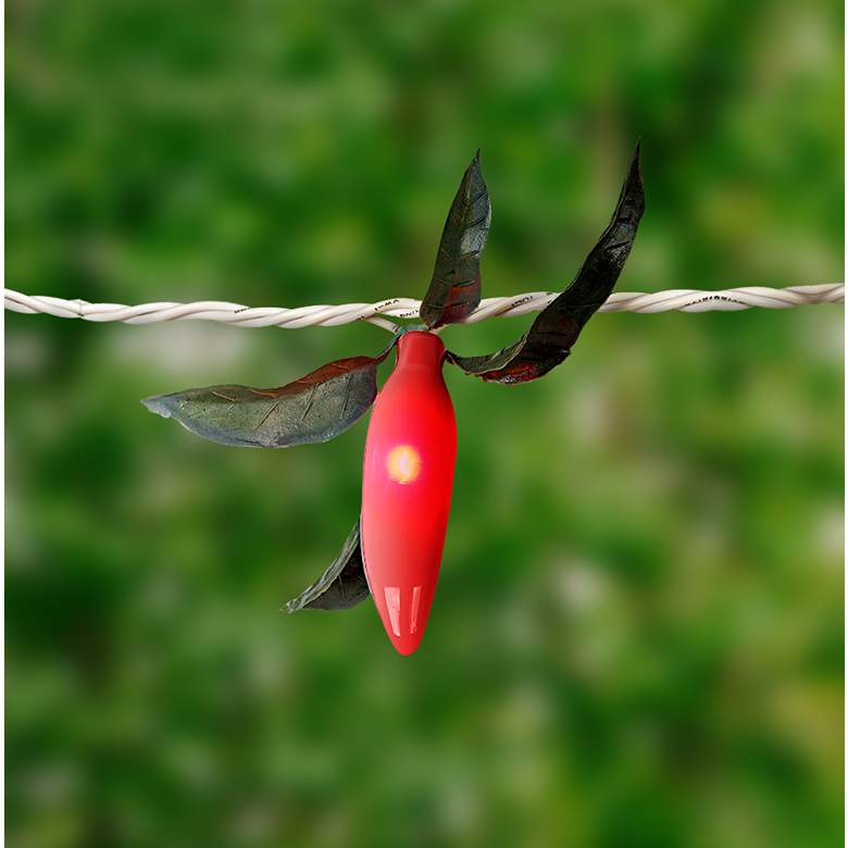 Image 1 Red Chili Pepper 10-Light String Lights