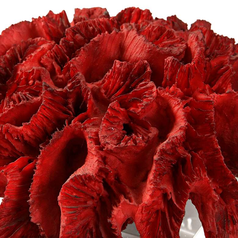 Image 3 Red Coral Cluster 7 3/4" High Table Sculpture by Uttermost more views