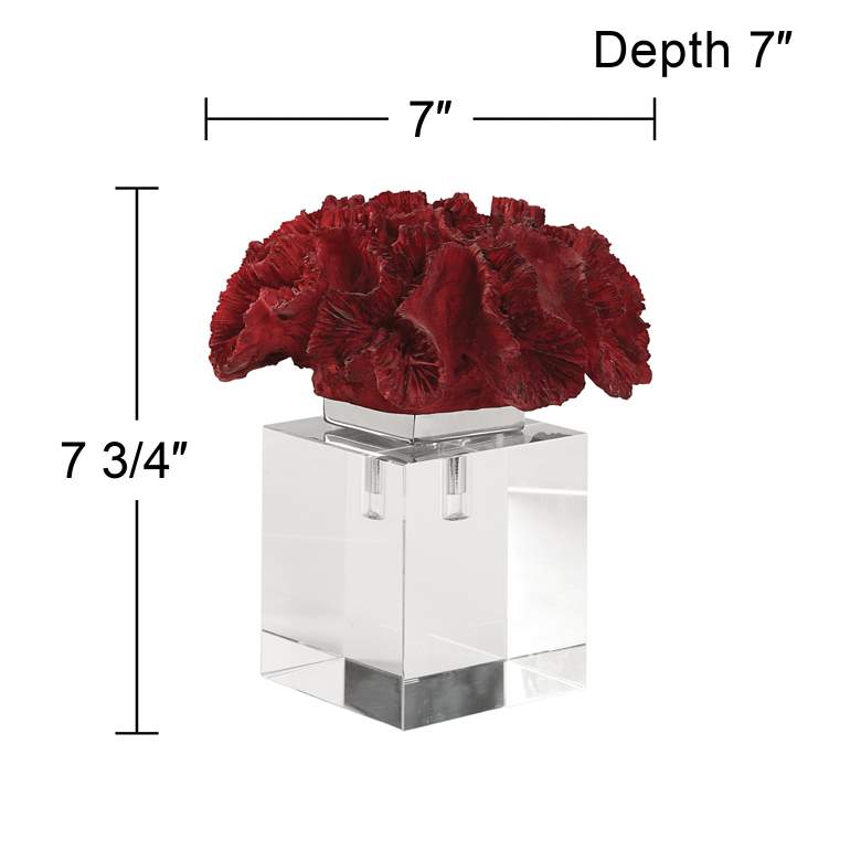 Image 5 Red Coral Cluster 7 3/4" High Table Sculpture by Uttermost more views