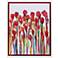 Red Delight Embellished 20" High Framed Canvas Wall Art