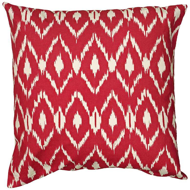 Image 1 Red Diamond Print 18" Square Throw Pillow