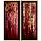 Red Diptych Set of 2 Abstract Wall Art
