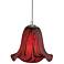 Red Drizzle 6" Wide Brushed Steel Low Voltage Mini Pendant