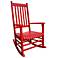 Red Finish Solid Wood Porch Rocker
