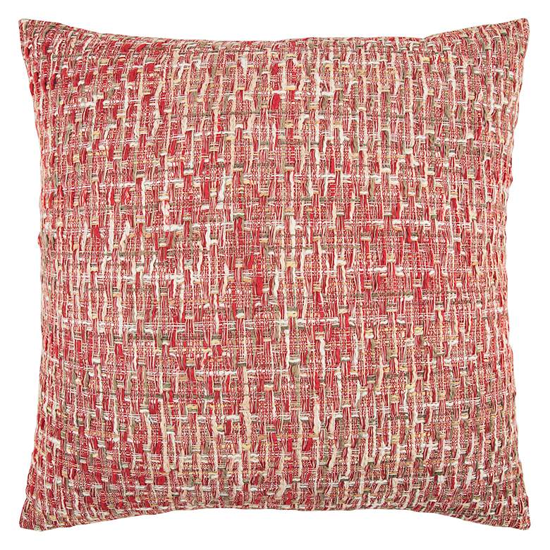 Image 1 Red Heathered 22 inch Square Decorative Down Filled Pillow