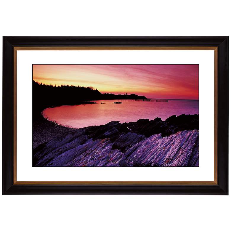 Image 1 Red Lake Sunset Giclee 41 3/8 inch Wide Wall Art