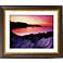 Red Lake Sunset Gold Bronze Frame Giclee 20" Wide Wall Art