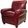 Red Leather New York Style Recliner