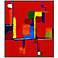 Red Maze I 29 1/2" High Abstract Giclee Wall Art