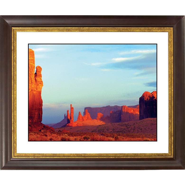 Image 1 Red Mesa Gold Bronze Frame Giclee 20 inch Wide Wall Art