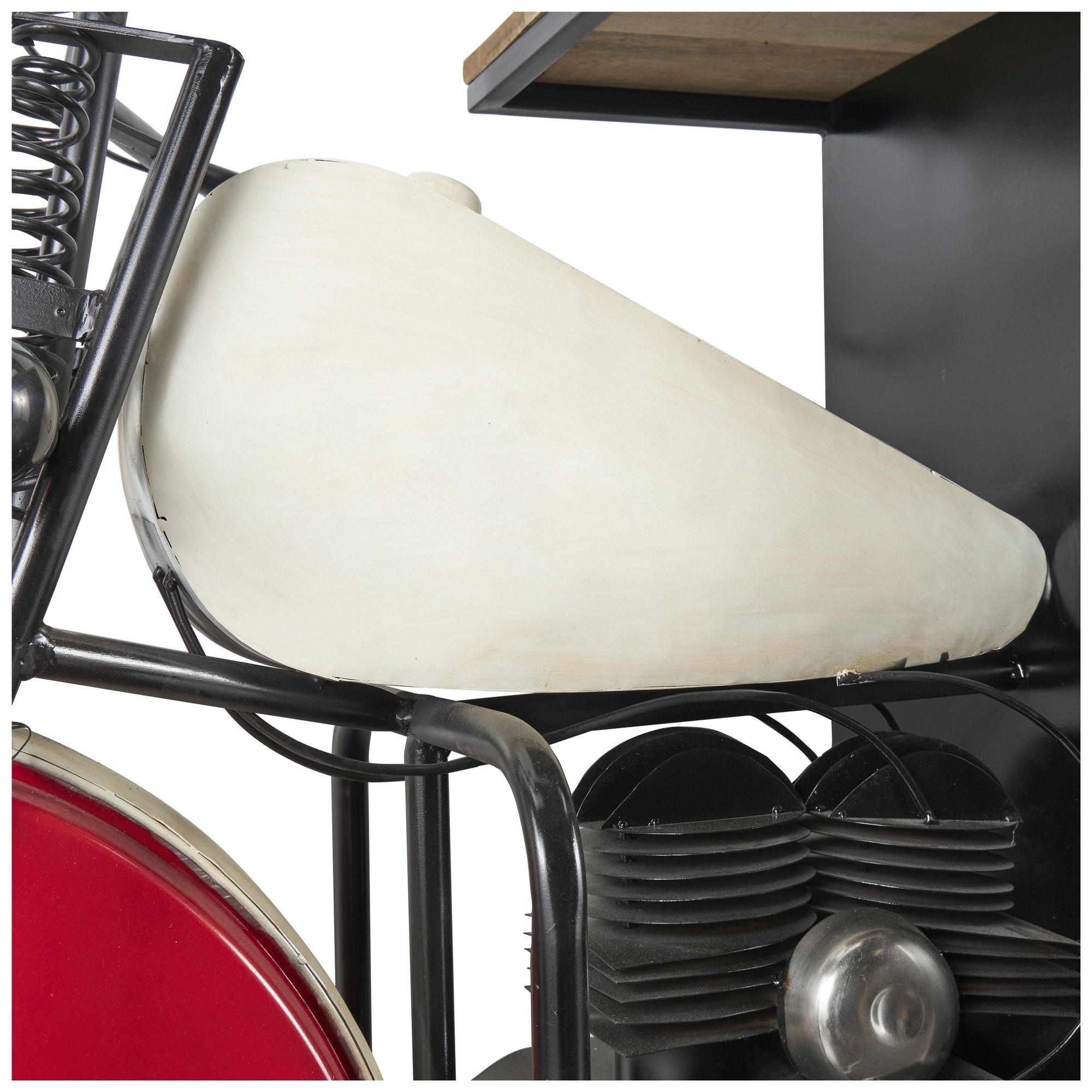Image 3 Red Metal Industrial Motorcycle Bar, 72" x 30" x 41" more views