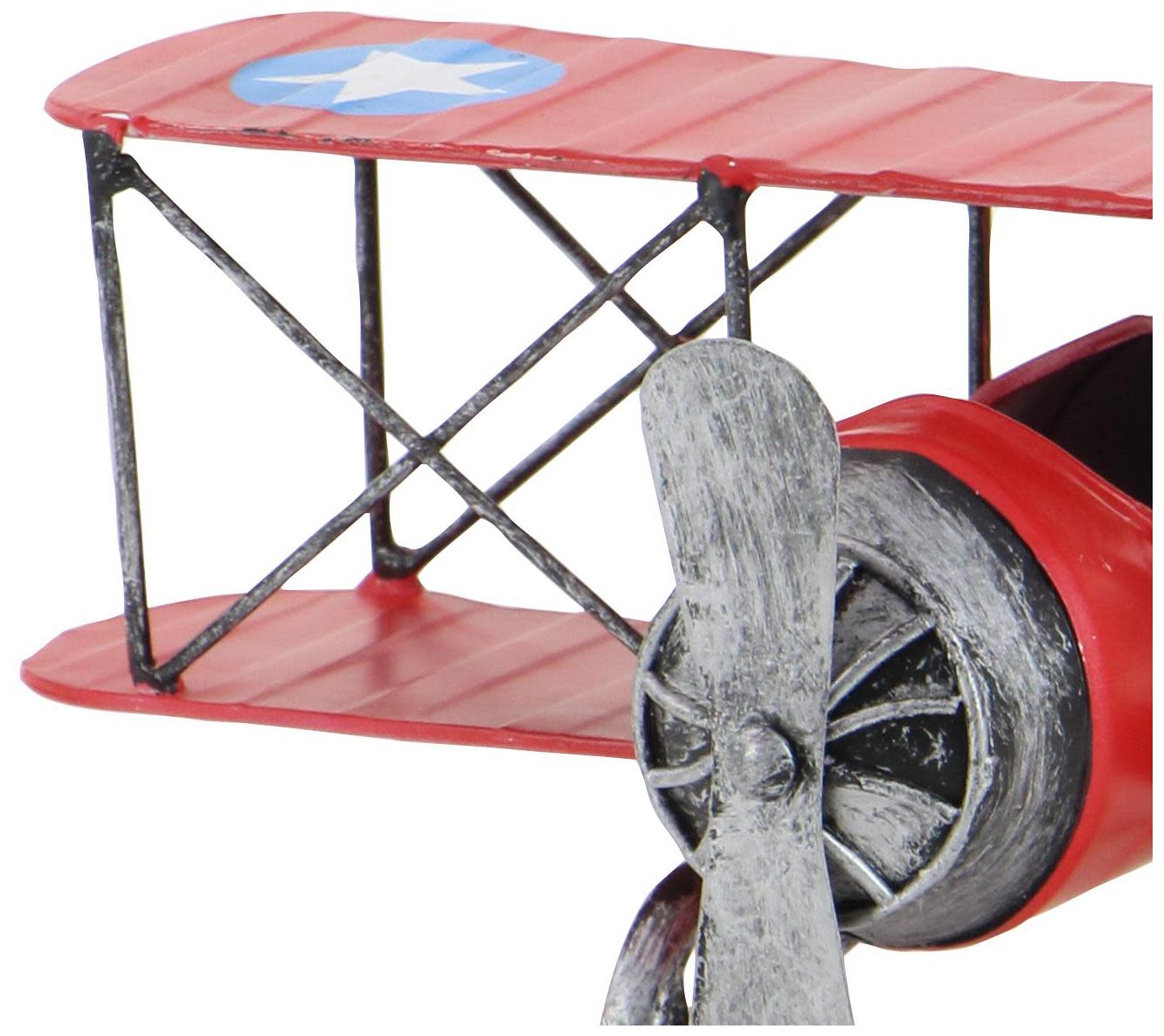 Image 3 Red Metal Vintage Wall Decor, 12" x 11" x 6" more views