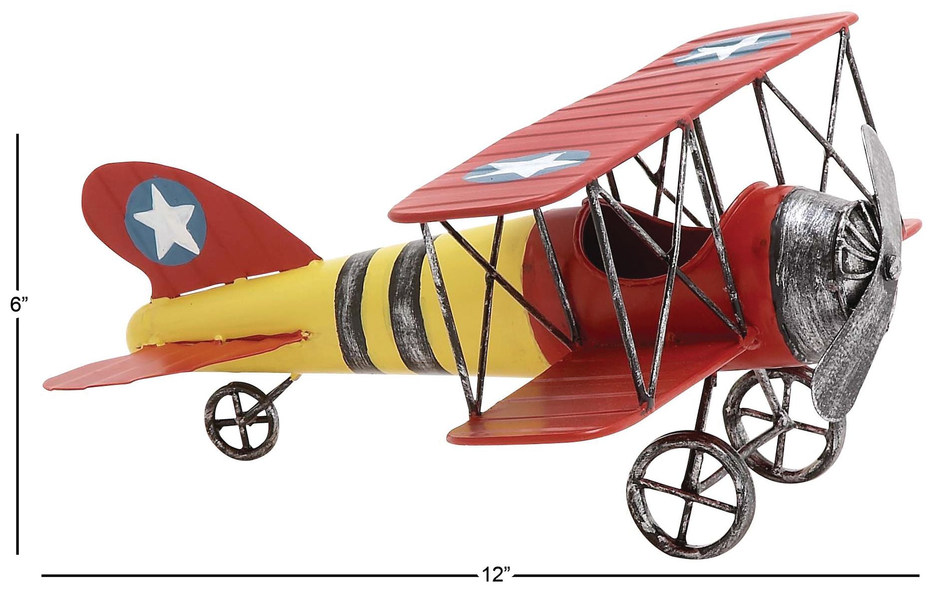 Image 6 Red Metal Vintage Wall Decor, 12" x 11" x 6" more views