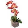 Red Orchid 26" High Silk Potted Plant in scene