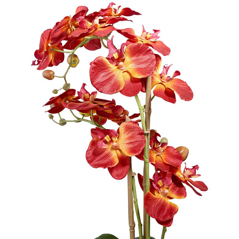 Image 5 Red Orchid 26 inch High Silk Potted Plant more views