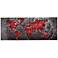 Red Pewter Land and Sea 48" Wide Modern Map Wall Art