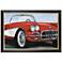 Red Roadster Gold Trim Giclee 41 1/2" Wide Wall Art