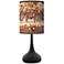 Red Rock Giclee Black Droplet Table Lamp