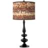 Red Rock Giclee Paley Black Table Lamp